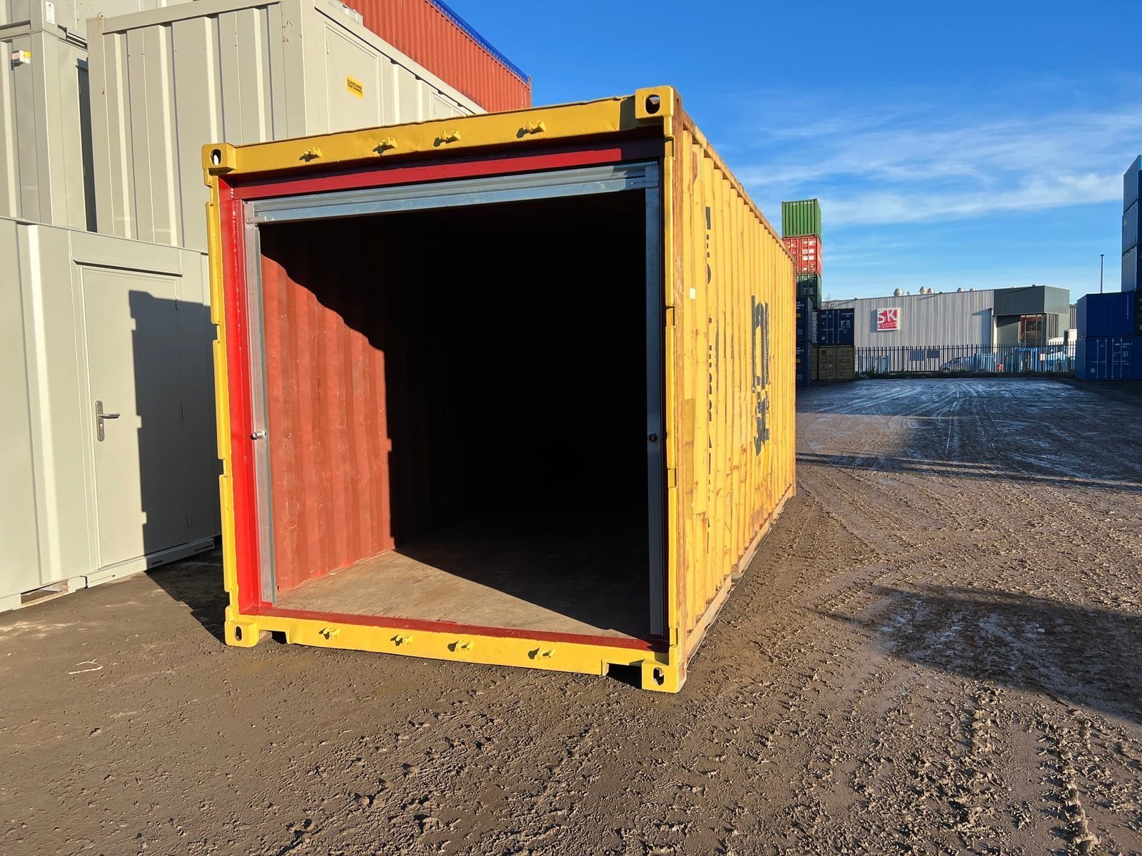 20ft Shipping Container with Roller Shutter Door For Sale - Image 3