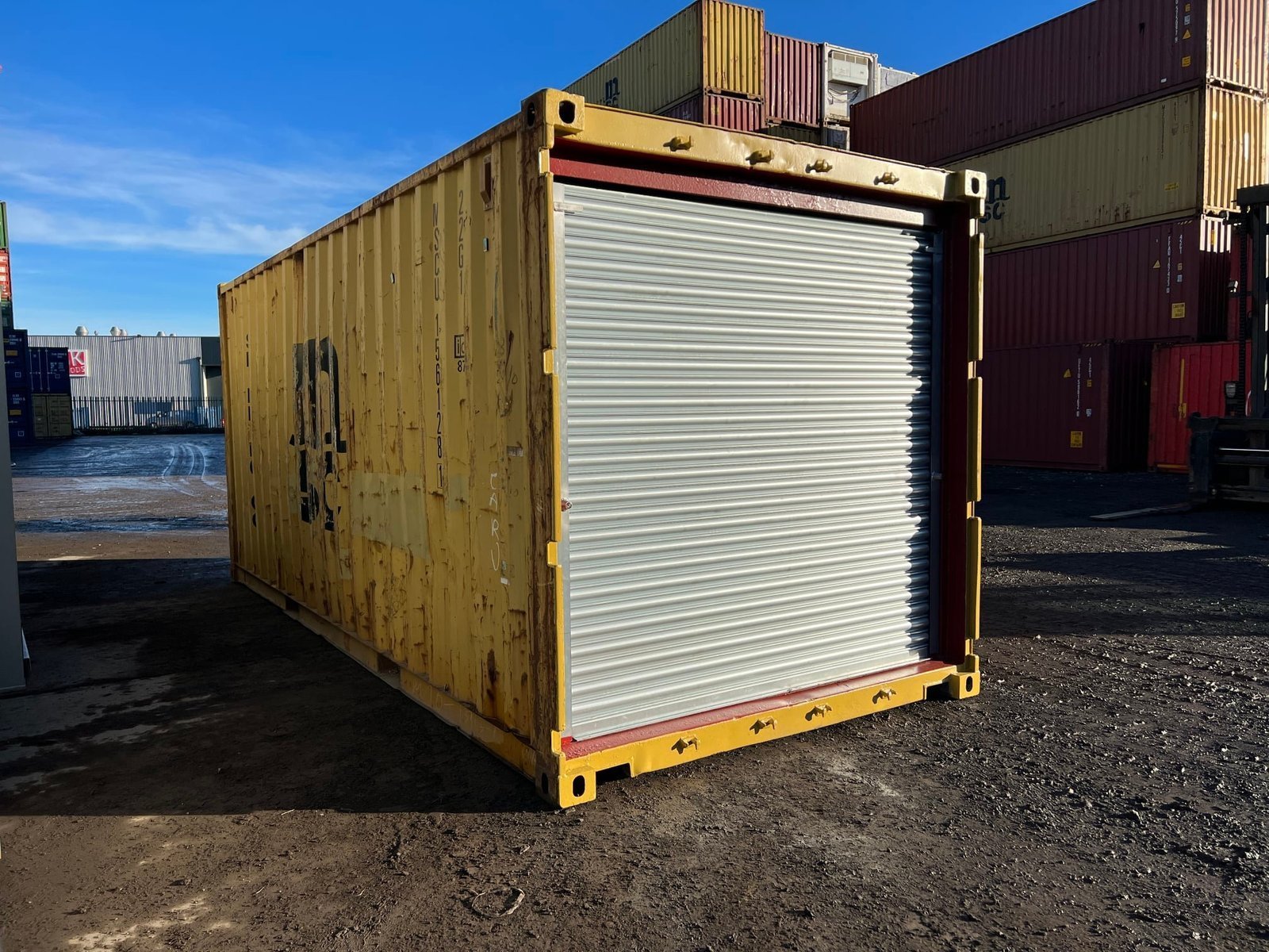20ft Shipping Container with Roller Shutter Door For Sale - Image 2